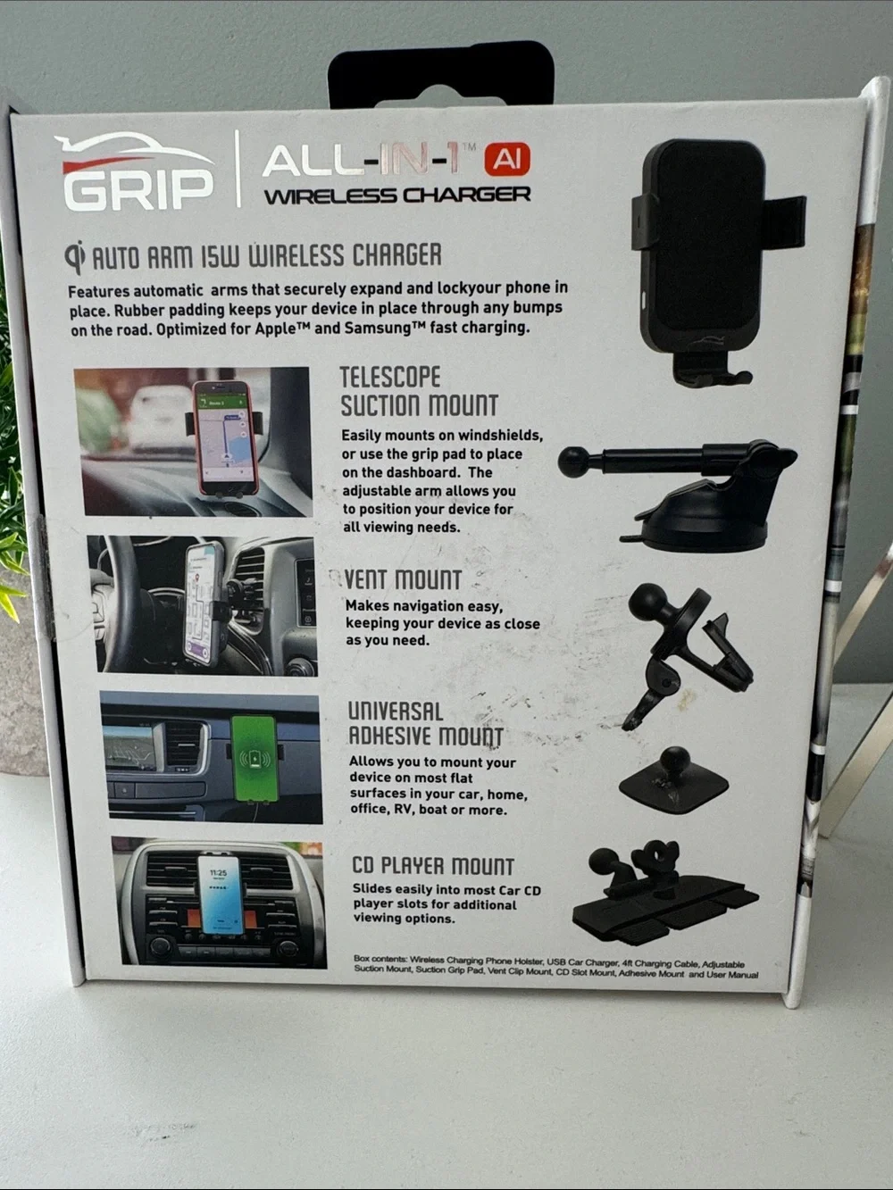 Grip All-In Wireless Car Charger 15W – Black